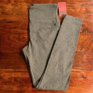 Yummie Tummie by Heather Thomson Compact Cotton Shaping Gray Leggings